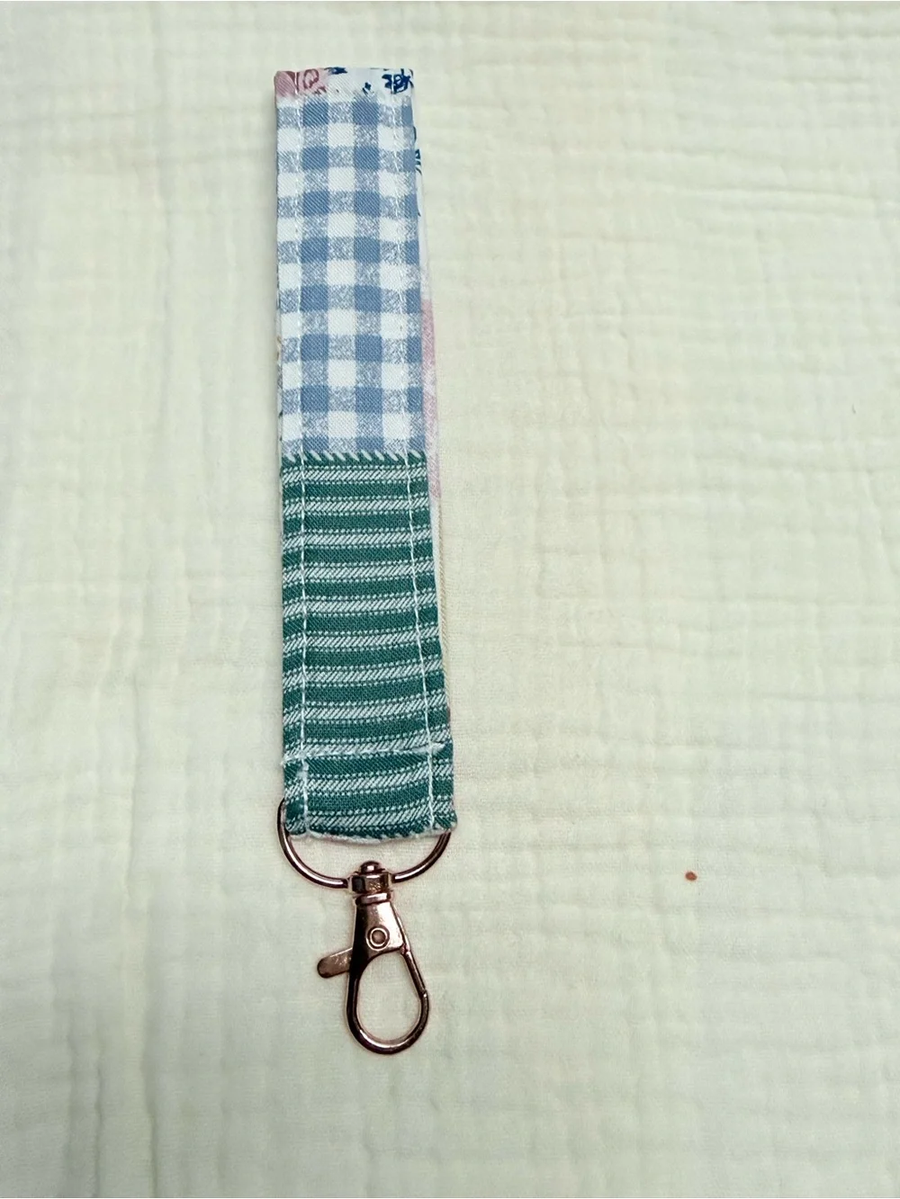 Handmade Patchwork Pink Multi Wristlet Key & Card Holder Strap 3 Pieces